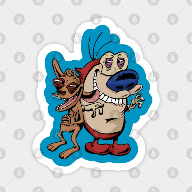 Ren and Stimpy Sticker by Black Snow Comics